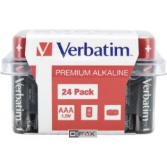 1x24 Verbatim Alkaline battery Micro AAA LR 03 PVC Box    49504