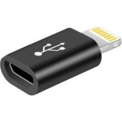 (Ir veikalā) Fusion (MD820ZM/A) Universāls Adapteris Micro USB uz Lightning Melns