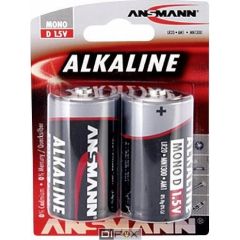 1x2 Ansmann Alkaline Mono D LR 20 red-line Baterijas un akumulatori