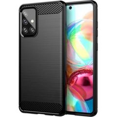 Fusion trust silikona aizsargapvalks Samsung A726 Galaxy A72 melns Neoriģinālie Maciņi