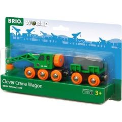 BRIO RAILWAY Clever Crane Wagon, 33698 Transformeri / Beyblade / Droni / Trases
