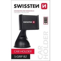 Swissten S-GRIP B2 Premium Universāls Turētājs logam ar 360 Rotāciju Ierīcēm Ar 3.5'- 6.0' Collām Melns