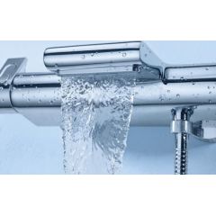 Grohe vannas termostats Grohtherm 2000 New ar plauktiņu, hroms