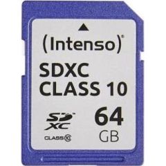 MEMORY MICRO SDXC 64GB C10/W/ADAPTER 3411490 INTENSO Atmiņas kartes micro SD SDHC