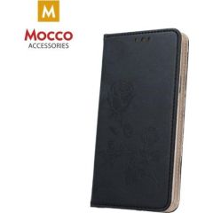 Mocco Stamp Rose Magnet Book Case Grāmatveida Maks Apple iPhone 6 / 6S Melns