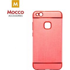 Mocco Exclusive Crown Силиконовый чехол с золотыми рамками для Apple iPhone X / XS Красный