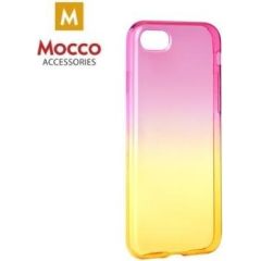 Mocco Gradient Back Case Silikona Apvalks Ar Krāsu Gradientu Priekš Apple iPhone X Rozā - Dzeltena