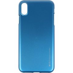 Mercury i-Jelly Back Case Izturīgs Aizmugurējais Silikona Apvalks Ar Metālisku Spīdumu Priekš  Apple iPhone XS MAX Zils
