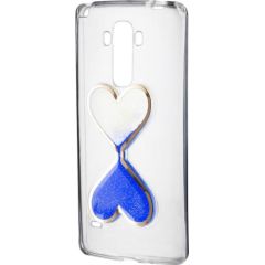 Mocco 4D Силиконовый чехол для телефона с Часами и Блестящими Звездочками для LG H815 G4 Прозрачный - Синий