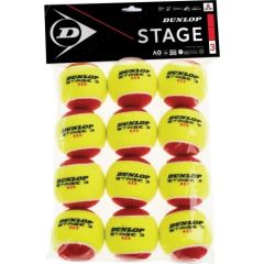 Tennis balls Dunlop STAGE 3 RED 12-polybag ITF