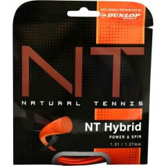 Tennis string Dunlop NT HYBRID ORANGE+ set 1.31/1.27mm, set, 12m, black/yellow