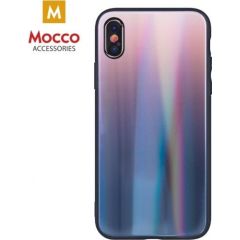 Mocco Aurora Glass Silikona Apvalks Priekš Apple iPhone XS Max Brūns - Melns Neoriģinālie Maciņi