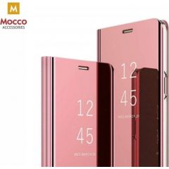 Mocco Clear View Cover Case Grāmatveida Maks Telefonam Samsung Galaxy A42 5G Rozā Neoriģinālie Maciņi