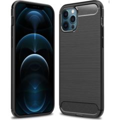 Mocco Trust Aizmugurējais Silikona Apvalks Priekš Apple iPhone 12 Pro Max Melns Neoriģinālie Maciņi