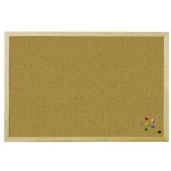 Korķa tāfele BI-OFFICE BUDGET 40x30, priedes rāmis Korķa tāfeles