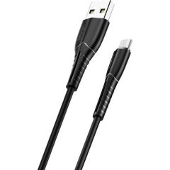 Usams U35 Универсальный силиконовый Micro USB Кабель данных и заряда 1m Черный