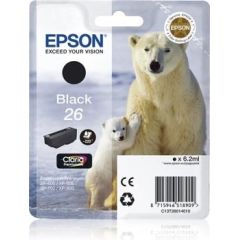 Epson Tinte Ink Black 26 T2601 Claria Premium Black 6.2ml XP-600/700/800