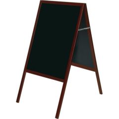 Divpusēja krīta tāfele  BI-OFFICE 60x90, 120 cm augsts statīvs, melna virsma un rāmis Krīta tāfeles