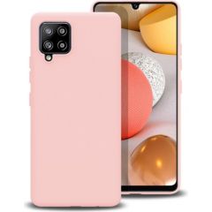Mocco Liquid Silicone Soft Back Case Aizmugurējais Silikona Apvalks Priekš Samsung Galaxy A42 5G Rozā Neoriģinālie Maciņi