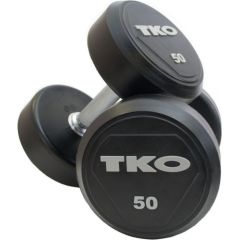 TKO gumijota hantele Pro 48kg melns (K828RR-48)