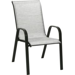 Стул DUBLIN 73x55,5xH93см, сиденье и спинка: textiline, цвет: серебряно-серый, стальная рама, цвет: тёмно-коричневый