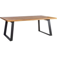 Ēdamistabas galds ROTTERDAM 220x100xH75cm, galda virsma: mēbeļu plātne dabiska ozolkoka finieris