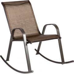 Šūpuļkrēsls DUBLIN 90x63xH91cm, sēdeklis un atzveltne: tekstils, krāsa: zeltaini - brūns