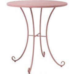 Table ROSY D70xH75cm, wrought iron, pink