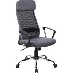 Darba krēsls DARLA 62x63xH126cm, sēdvieta un atzveltne: audums/ tīklveida audums, krāsa: pelēks