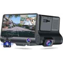 RoGer 3in1 Auto Videoreģistrators ar integrētu priekšējo / Aizmugurējo / Salona kameru / Full HD / 170 grādu skatu