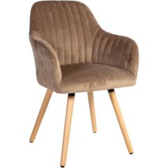 Krēsls ARIEL 58x58,5xH85cm, materiāls: audums, krāsa: brūns, kājas dižskabardis