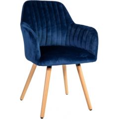 Krēsls ARIEL 58x58,5xH85cm, materiāls: audums, krāsa: gaiši zils, kājas dižskabardis