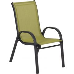 Детский стул DUBLIN KID 46x36xH59см, сиденье и спинка: зеленый текстиль, черная стальная рама