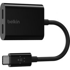 Adapteris Belkin 2xUSB-C Audio+Charge rockstar -F7U081btBLK
