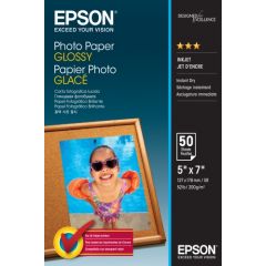 EPSON Photo Paper Glossy 13x18cm 50 sh Tintes printeru izejmateriāli