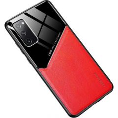 Mocco Lens Leather Back Case Aizmugurējais Ādas Apvalks Priekš Apple Iphone 12 Pro Max Sarkans Neoriģinālie Maciņi