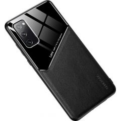 Mocco Lens Leather Back Case Aizmugurējais Ādas Apvalks Priekš Samsung Galaxy A42 5G Melns