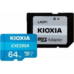 Toshiba Kioxia MicroSD karte 64GB class 10 + adapter SD