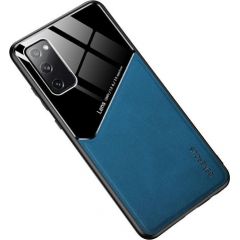 Mocco Lens Leather Back Case Aizmugurējais Ādas Apvalks Priekš Samsung Galaxy A42 5G Zils Neoriģinālie Maciņi