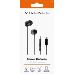 Vivanco headset Stereo Earbuds USB-C, black (61752)