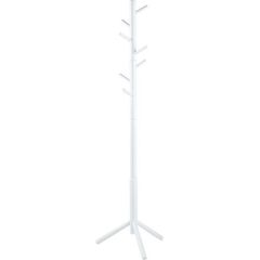 Напольная вешалка BREMEN 51x45xH176см, 8-крючки, материал: дерево, цвет: белый, обработка: лакированный