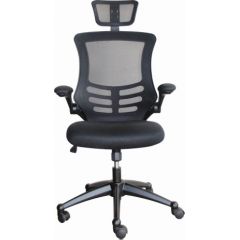 Рабочий стул RAGUSA 66,5x51xH117-126cм, сиденье и спинка: сетка из ткани, цвет: чёрный