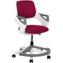 Детский стул ROOKEE 64x64xH76-93см, темно-красный, пластиковый корпус белый