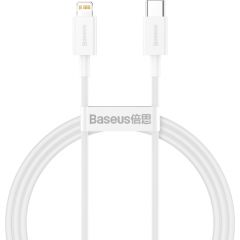 Baseus Superior CATLYS-A02 USB-C -> Lightning datu un uzlādes vads 20W / PD / 100 cm balts