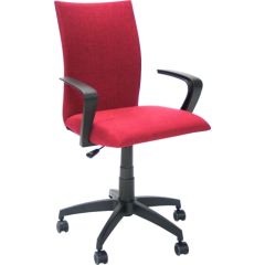 Рабочий стул CLAUDIA 59x57xH87-96,5cм, сиденье и спинка: ткань, цвет: красный