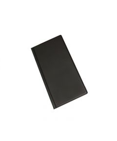 Panta Plast Vizītkaršu bloknots Pantaplast, 96 vizītkartēm, melns    24.5 cm x 12 cm