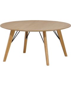 Kafijas galdiņš HELENA D80xH45?m, galda virsma: MDF ozolkoka finierējums, apstrāde: lakots, kājas: masīvkoka ozols