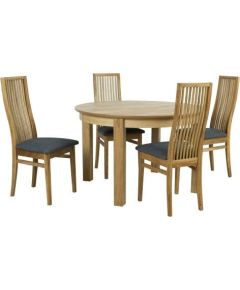 Dining set CHICAGO NEW with 4-chairs (19923), oak