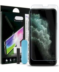 Fusion UV 9H Tempered Glass Aizsargstikls + Eco Līme + Lampa Priekš Apple iPhone 11 Pro Max