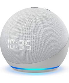 Amazon Echo Dot 4 Clock, glacier white